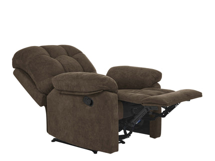 Devonaire - Manual Recliner With Padded Arms - Dark Brown