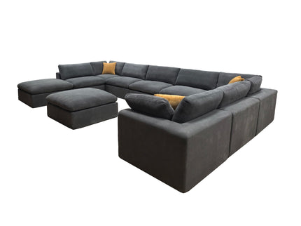 Custom Configuration Modular Sectional & Toss Pillows