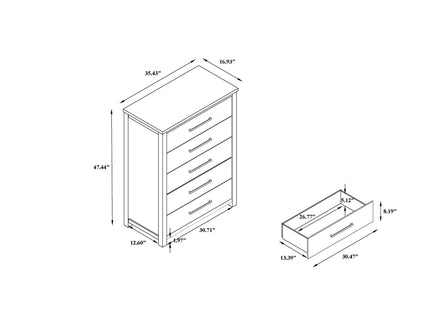 Avery - Chest, Spacious Drawers - Beige