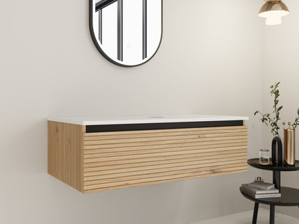 Wall Mounted Bathroom Vanity & 1 Soft Close Drawer (Excluding Sink)