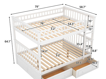 Bunk Bed With Drawers, Convertible Design