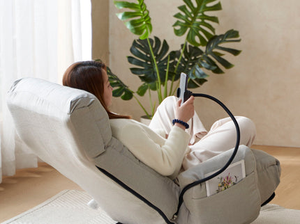 Adjustable Swivel Lounge Chair With 360 Degree Rotating Seat And Headrest Support