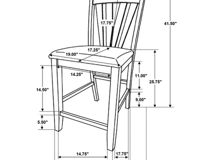 Maxine - Upholstered Counter Height Dining Side Chair (Set of 2) - Brown