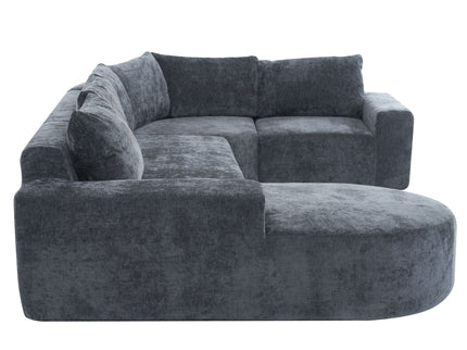 U-Shaped Oversized Modular Cloud Sectional Sofa With Deep Seat For Living Room