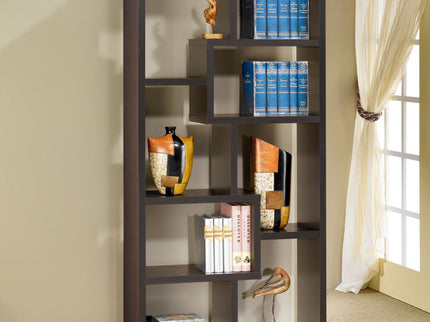 8 Shelf Geometric Bookcase