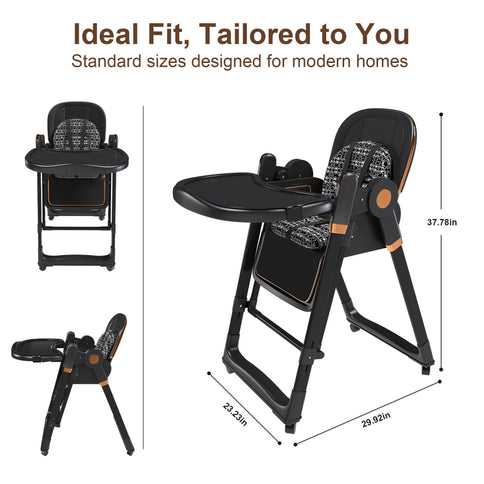 Convertible Baby High Chair To Rocker With 5 Point Harness
