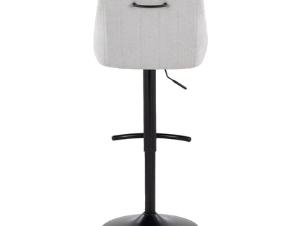 Hannah - Transitional Adjustable Barstool With Swivel With Rounded T Footrest (Set of 2)