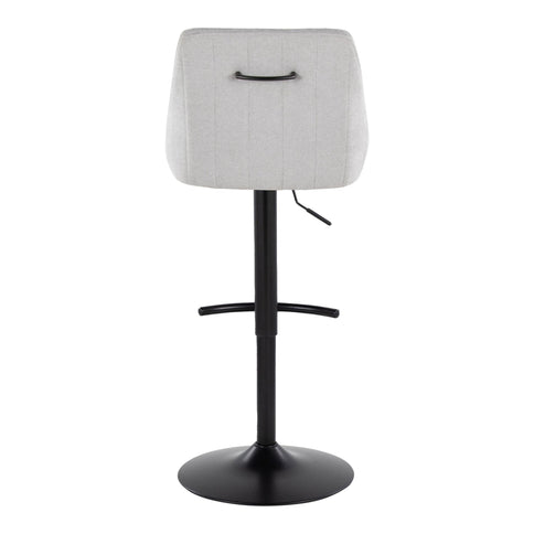 Hannah - Transitional Adjustable Barstool With Swivel With Rounded T Footrest (Set of 2)