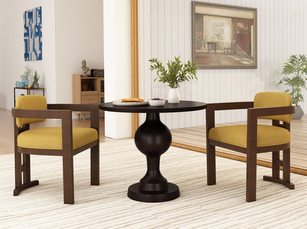 Stylish Indoor Upholstered Wood Dining Chair (Set of 2)
