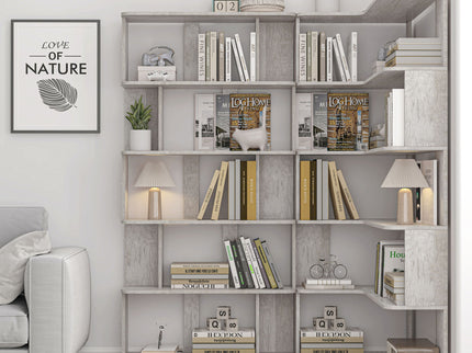 Modern 5 Tier Open Storage Bookcase
