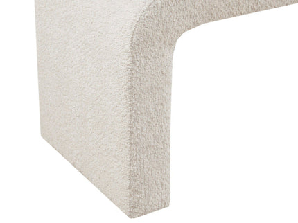 Modern Contemporary Boucle Waterfall Bench