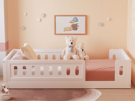 Platform Bed With Guardrail