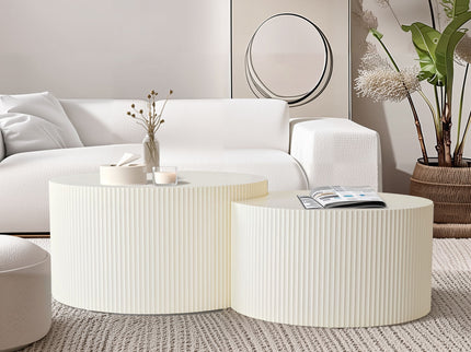 Wave Stripe Nesting Coffee Table (Set of 2)