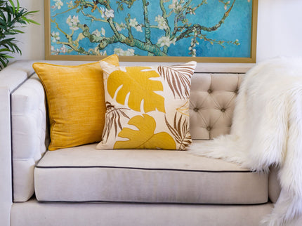Autumn Vibes Leaf Accent Pillow