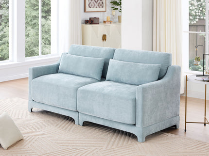 Elegant Sofa With Ergonomic Design And Lumbar Pillows