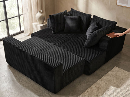 U-Shaped Modular Sectional Sofa With Double Chaise, Oversized Deep Seat For Living Room