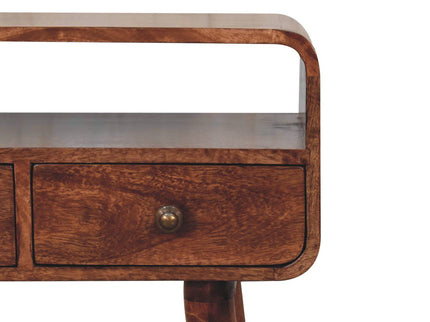 Solid Wood Curved Console Table