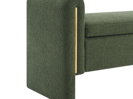 Modern Teddy Upholstered Large Bed End Bench With Arms And Storage