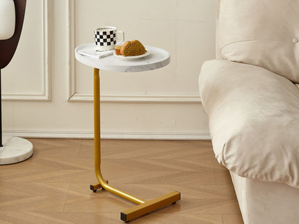 C-Shaped Side Table, Small Sofa Table For Cough, Bedroom