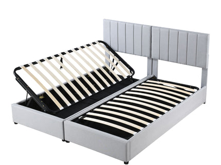 Upholstered Platform Bed With A Hydraulic Storage System