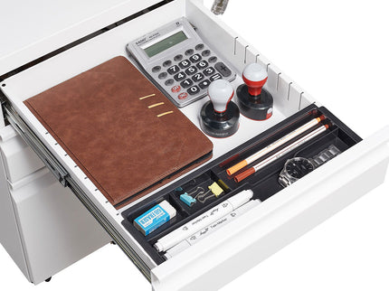 Contemporary 3 Drawer Mobile Filing Cabinet With Lock, Metal Office Storage For Legal / Letter Size