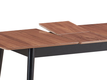 Lanae - Dining Table (Extension Bufferfly Leaf) - Natural / Black