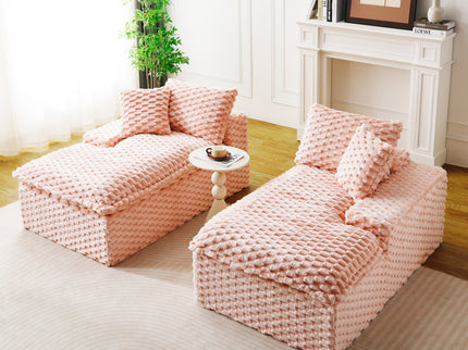 Double Chaise Lounge With Full Compressed Sponge