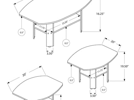 Table Set, Coffee, End, Side, Accent For Living Room (Set of 3)