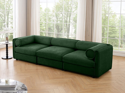 Stylish Sofa With Storage Seat And Cylindrical Backrest