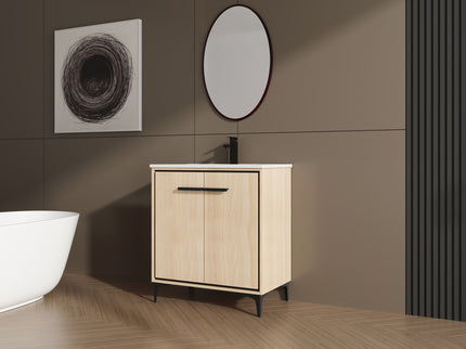 Modern Bathroom Vanity Base With Basin And Storage Cabinet