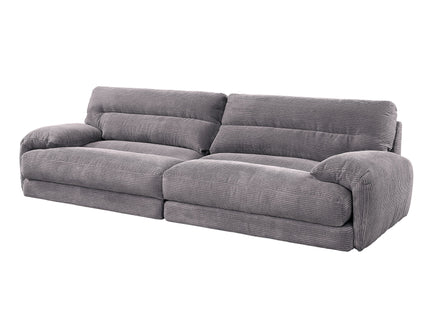 Cadenza - Corduroy Loveseat - Gray