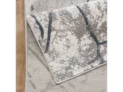 Geometrix - 7'10" X 10'6" Area Rug, Geometric 3D Effect - Ivory / Gray