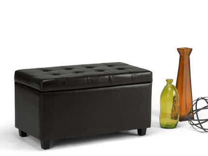 Cosmopolitan - Storage Ottoman Bench With Open Bottom - Tanners Brown