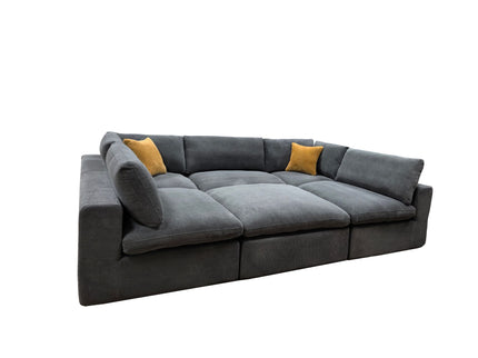 Custom Configuration Modular Sectional & Toss Pillows