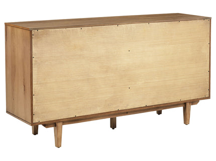 4 Door Sideboard With Dual Drawers - Natural