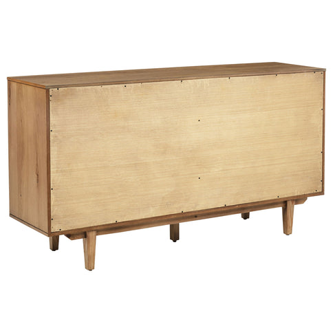 4 Door Sideboard With Dual Drawers - Natural