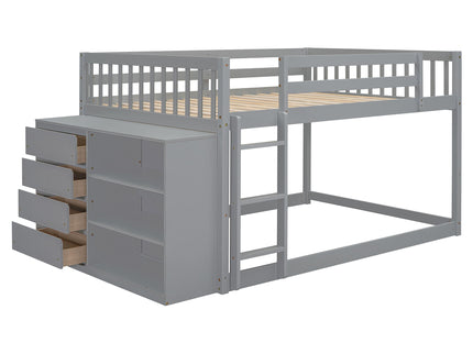 Bunk Bed With 4 Drawers And 3 Shelves