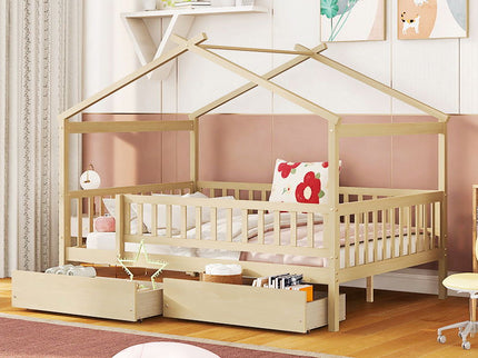House Bed With 2 Drawers