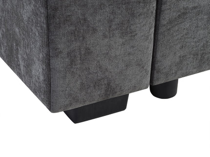 Modern L Shaped Sectional Sofa With Upholstery And Wooden Storage