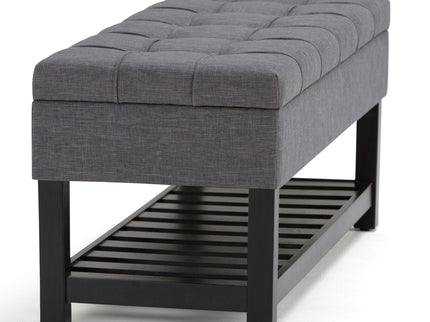 Saxon - Upholstered Transitional Storage Ottoman Bench