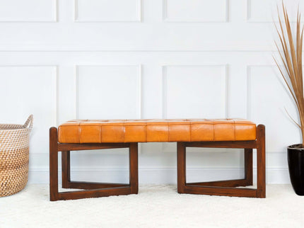 Riley - Bench - Brown / Rustic / Tan