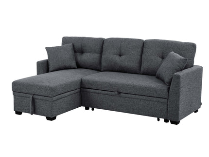 Upholstered Sectional & Pull Out Bed And Chaise Storage