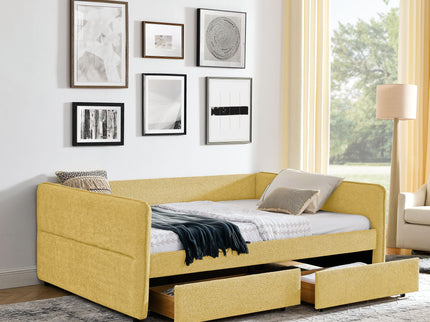 Upholstered Daybed & 2 Drawers