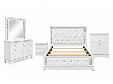 Adalid - 5 Pieces Bedroom Set With LED Lights And Glittered Detailing