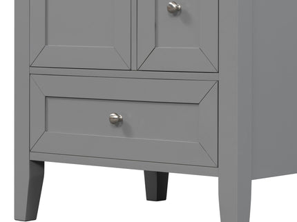 Modern Bathroom Vanity With Sink, Freestanding Cabinet With Drawers And Shelves