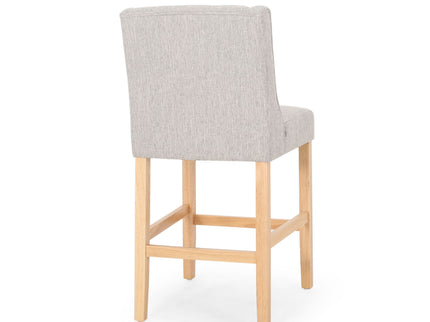 Vienna - Contemporary Fabric Tufted & Wingback Counter Stools (Set of 2)