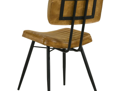 Tufted Side Chairs Upholstery And Tapered Legs (Set of 2) - Camel