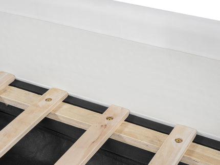 Upholstered Daybed With Bear Shaped Headboard, Hydraulic System And Breathable Fence