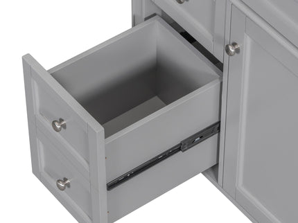 Bathroom Vanity With Top Sink, Storage Cabinet With 2 Drawers, Tip Out Drawer