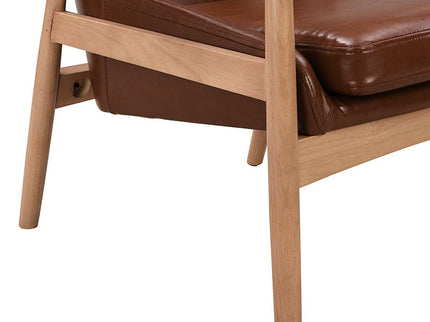 Mid-Century Modern Accent Armchair With High Back